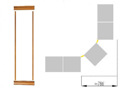 Classic crown molding set for bookshelf cabinet system SE-LN-S507